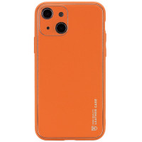 Шкіряний чохол Xshield для Apple iPhone 14  Помаранчевий/Apricot  (ITS-L-00000057268_7)