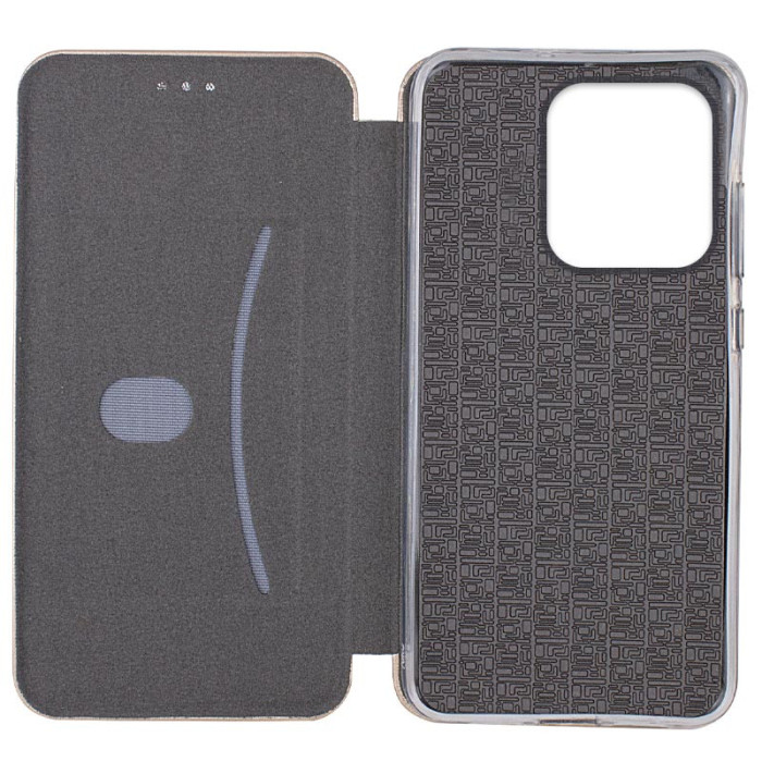 Шкіряний чохол-книжка Classy для Xiaomi Redmi Note 13 Pro 4G/Poco M6 Pro 4G Золотий