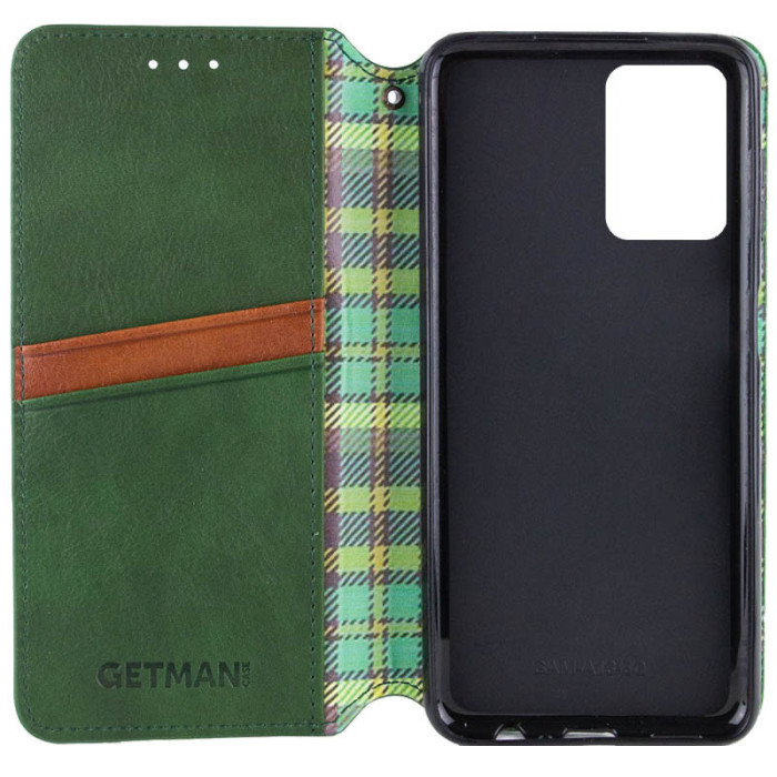 Шкіряний чохол-книжка GETMAN Cubic (PU) для Xiaomi Poco F5/Note 12 Turbo Зелений  (ITS-L-00000064837_1)
