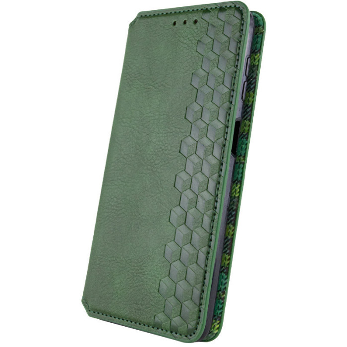 Шкіряний чохол-книжка GETMAN Cubic (PU) для Xiaomi Poco F5/Note 12 Turbo Зелений  (ITS-L-00000064837_1)