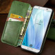 Шкіряний чохол-книжка GETMAN Cubic (PU) для Xiaomi Redmi Note 9/Redmi 10X Зелений  (ITS-L-00000036702_2)