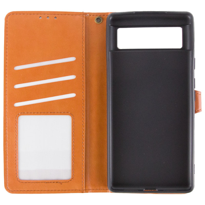 Шкіряний чохол-книжка GETMAN Gallant (PU) для Google Pixel 7a Коричневий  (ITS-L-00000066212_2)