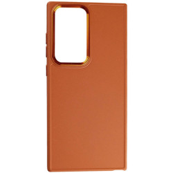 TPU чохол Bonbon Metal Style для Samsung Galaxy S24 Ultra Помаранчевий/Papaya