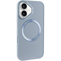TPU чохол Bonbon Metal Style with MagSafe для Apple iPhone 16  Блакитний/Mist Blue  (ITS-L-00000074337_3)