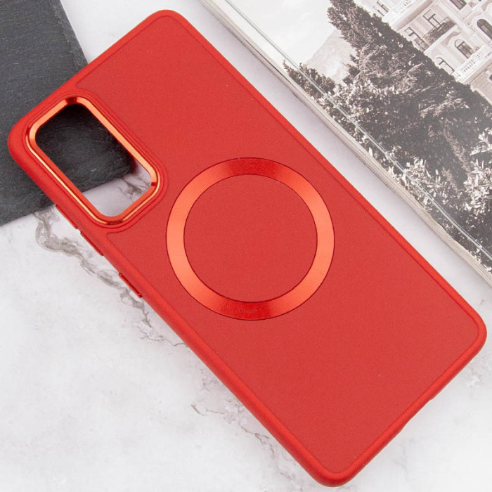 TPU чохол Bonbon Metal Style with MagSafe для Samsung Galaxy S24+ Червоний/Red  (ITS-L-00000068648_6)