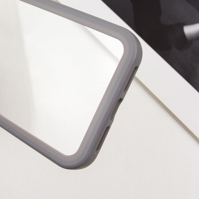 TPU чохол Transparent + Colour 1,5mm для Apple iPhone 15  Grey