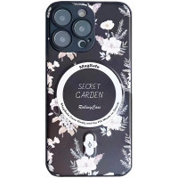 TPU+PC чохол Secret Garden with MagSafe для Apple iPhone 15 Pro  Black  (ITS-L-00000067970_1)