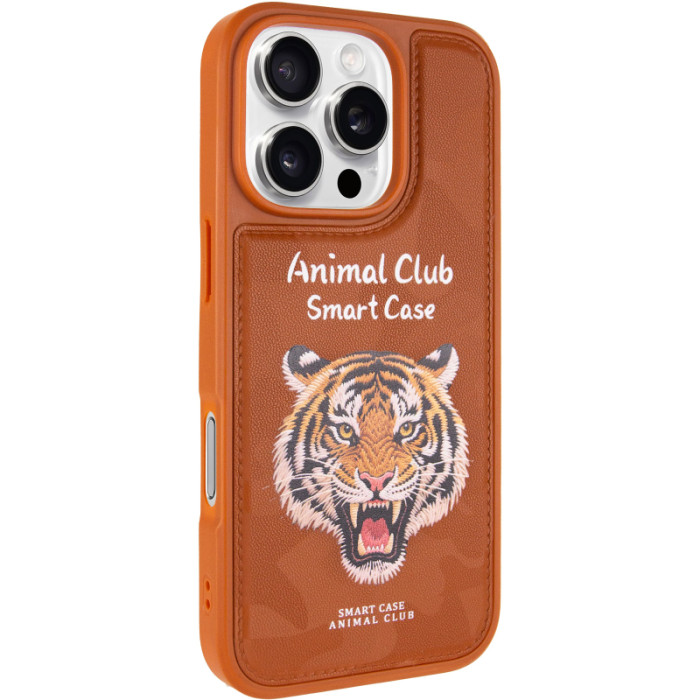 TPU+PC чохол Animal Club для Apple iPhone 16 Pro (6.3') Chocolate Brown