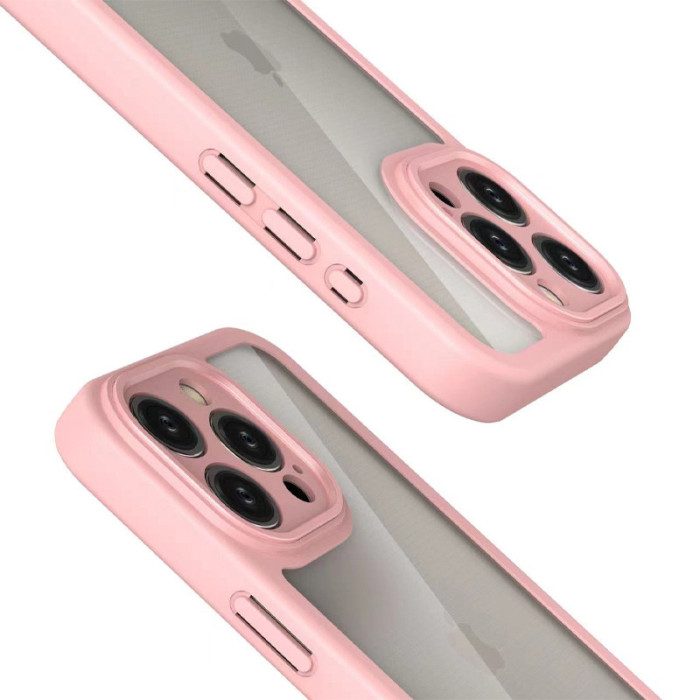 TPU чохол Transparent + Colour 1,5mm для Apple iPhone 13 Pro Max Pink