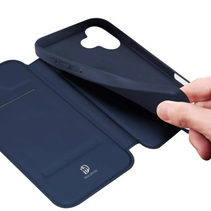 Чохол-книжка Dux Ducis з кишенею для візиток для Apple iPhone 17 (6.3') Синій