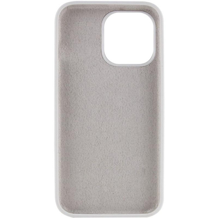 Чохол Silicone Case Full Protective (AA) NO LOGO для Apple iPhone 16 Pro (6.3') Білий/White