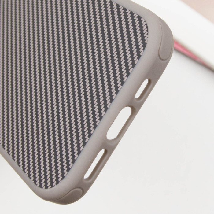 Чохол TPU+PC Carbon with MagSafe для Apple iPhone 16  Grey