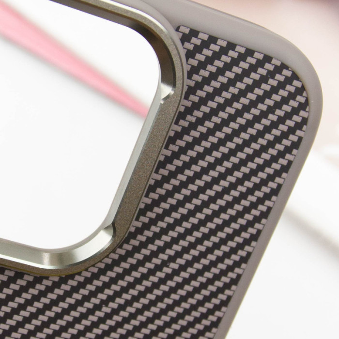 Чохол TPU+PC Carbon with MagSafe для Apple iPhone 16  Grey