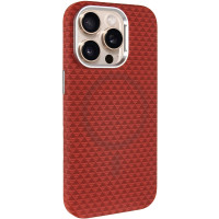 Чохол TPU+PC KVZV Triangular Pattern з Magnetic Fit для Apple iPhone 15 Pro Max (6.9') Red