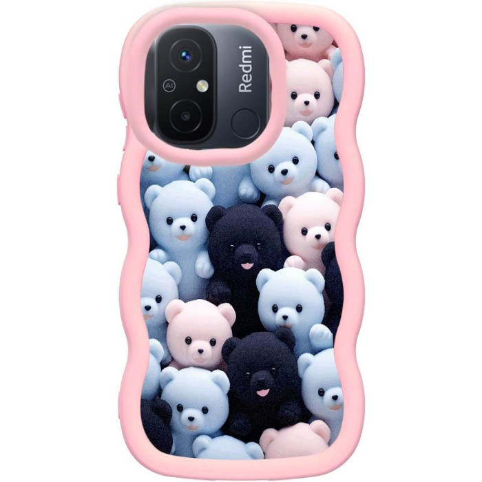 Чохол TPU Cloudy Pictures для Xiaomi Redmi 12C/Poco C55 Bears  (ITS-00000078292_1)-uk-ua