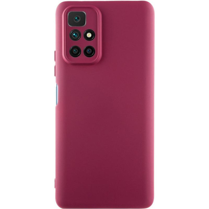 Чохол TPU GETMAN Liquid Silk Full Camera для Xiaomi Redmi 10 Бордовий/Marsala