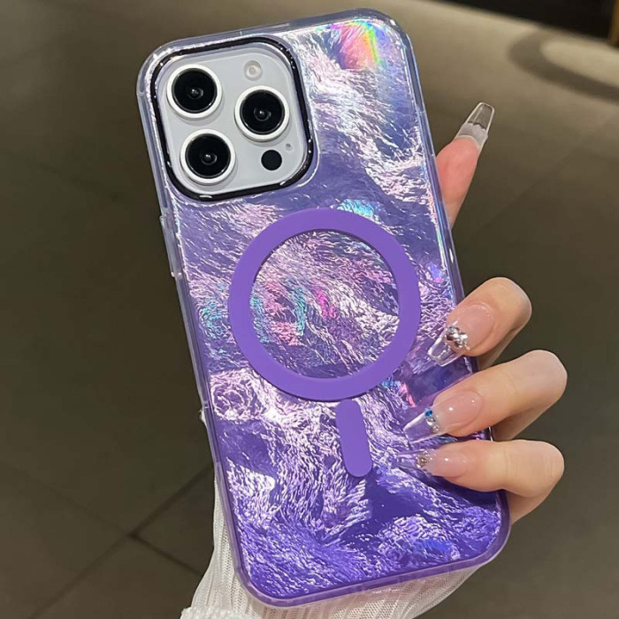 Чохол TPU Shiny Mountain (MagFit) для Apple iPhone 16 Pro (6.3') Purple