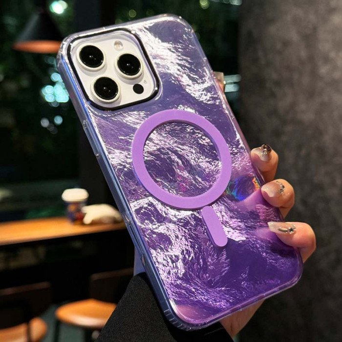 Чохол TPU Shiny Mountain (MagFit) для Apple iPhone 16 Pro (6.3') Purple