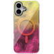 Чохол TPU Shiny Mountain (MagFit) для Apple iPhone 16  Yellow/Pink