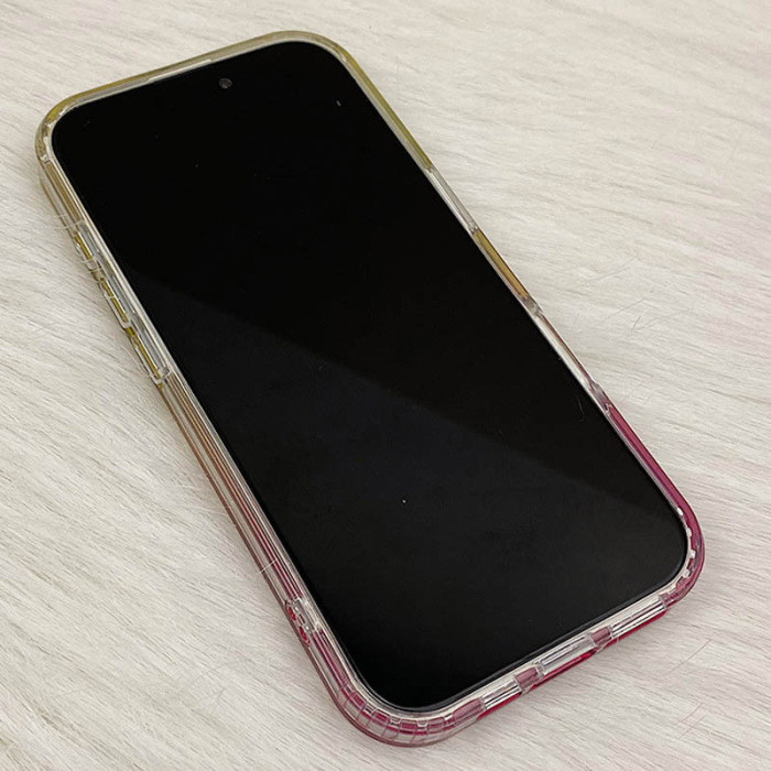 Чохол TPU Shiny Mountain (MagFit) для Apple iPhone 16  Yellow/Pink