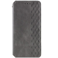 Шкіряний чохол-книжка GETMAN Cubic (PU) для Samsung Galaxy A08/A07 4G Сірий
