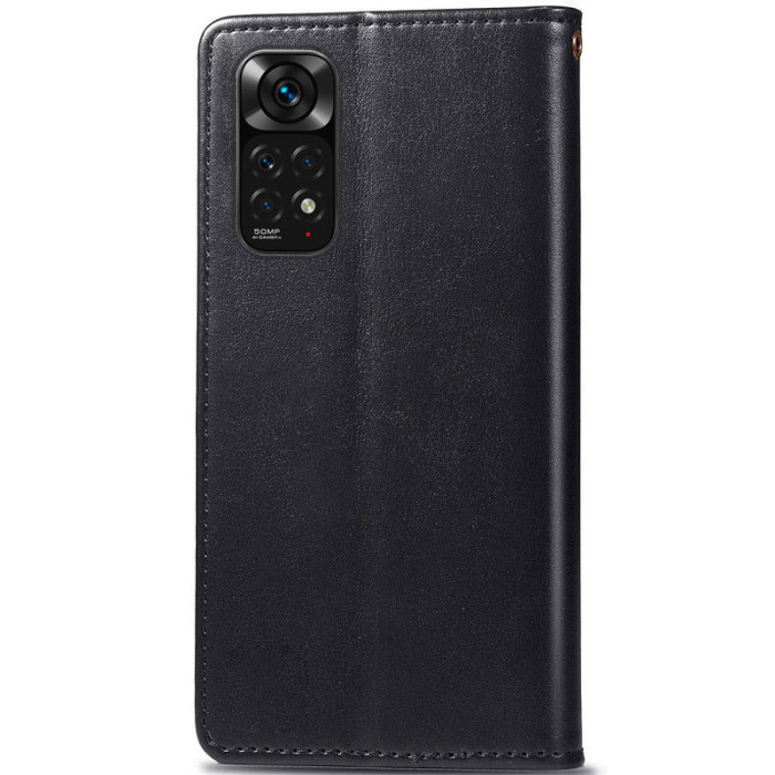 Шкіряний чохол-книжка GETMAN Gallant (PU) для Xiaomi Redmi Note 11 (Global)/Note 11S Чорний