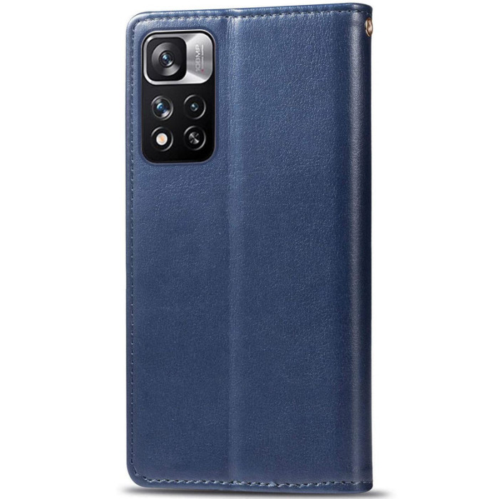 Шкіряний чохол-книжка GETMAN Gallant (PU) для Xiaomi Redmi Note 11 Pro 4G/5G/12 Pro 4G Синій