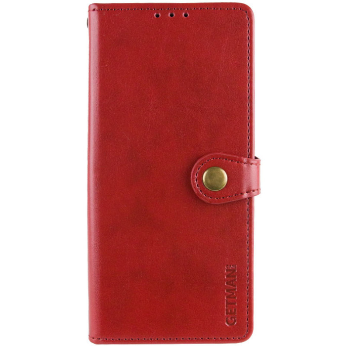 Шкіряний чохол-книжка GETMAN Gallant (PU) для Xiaomi Redmi Note 13 Pro+ Червоний