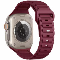 Силіконовий ремінець Defense для Apple Watch 38/40/41/42mm(ser.10) (140-190mm) Wine Red  (ITS-L-00000085210_6)
