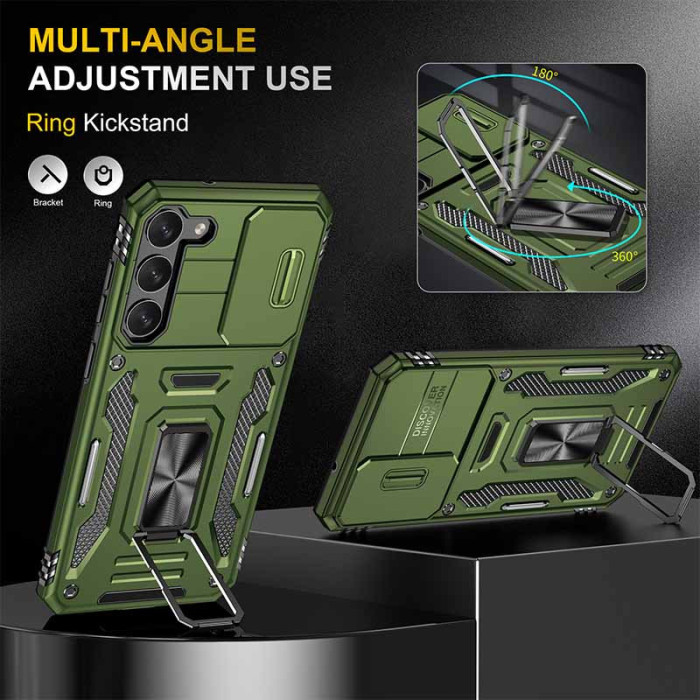 Ударостійкий чохол Camshield Army Ring для Samsung Galaxy S21 Оливковий/Army Green