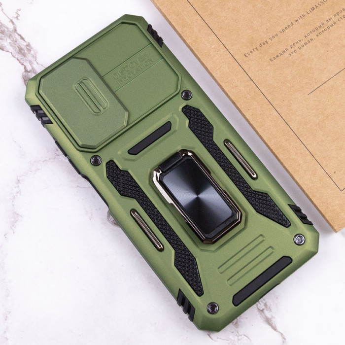 Ударостійкий чохол Camshield Army Ring для Xiaomi Redmi 10 Оливковий/Army Green