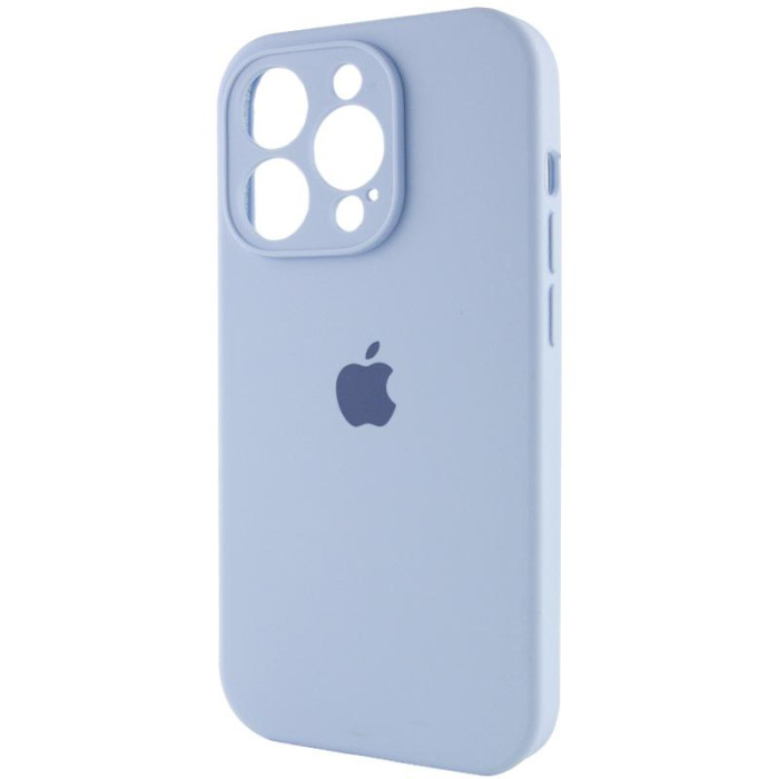 Чохол Silicone Case Full Camera Protective (AA) для Apple iPhone 15 Pro  Блакитний/Lilac Blue