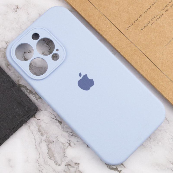 Чохол Silicone Case Full Camera Protective (AA) для Apple iPhone 15 Pro  Блакитний/Lilac Blue