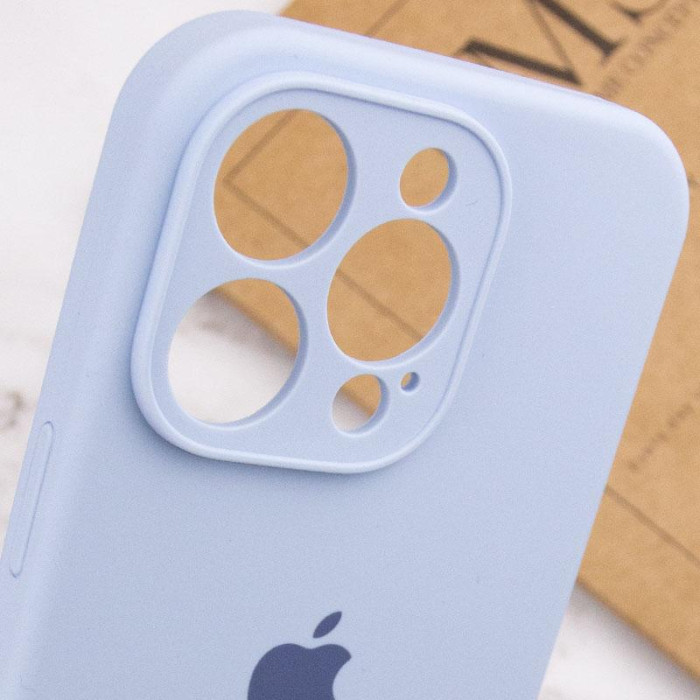 Чохол Silicone Case Full Camera Protective (AA) для Apple iPhone 15 Pro  Блакитний/Lilac Blue