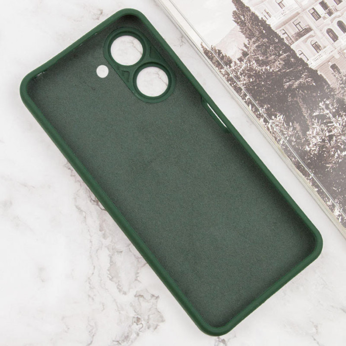 Чохол TPU GETMAN Liquid Silk Full Camera для Xiaomi Redmi 13C/Poco C65 Зелений/Dark green