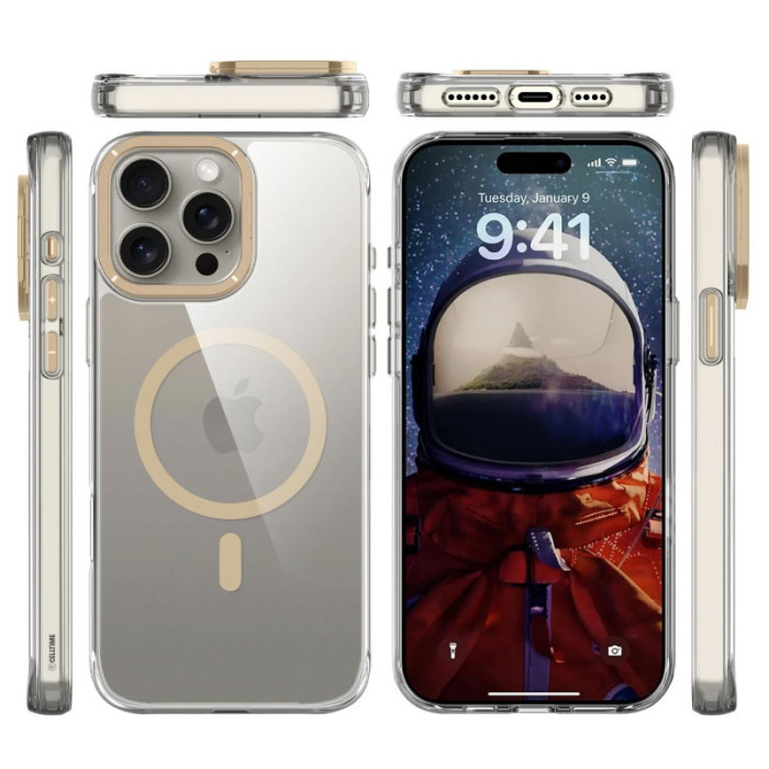 Чохол TPU Space Case Apex with MagSafe для Apple iPhone 15 Pro  Gold