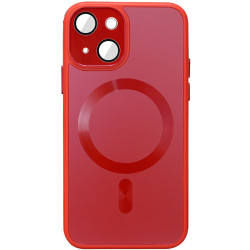 Чохол TPU+Glass Sapphire Midnight with MagSafe для Apple iPhone 14  Червоний/Red  (ITS-L-00000065449_4)