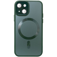 Чохол TPU+Glass Sapphire Midnight with MagSafe для Apple iPhone 14  Зелений/Forest green  (ITS-L-00000065449_3)