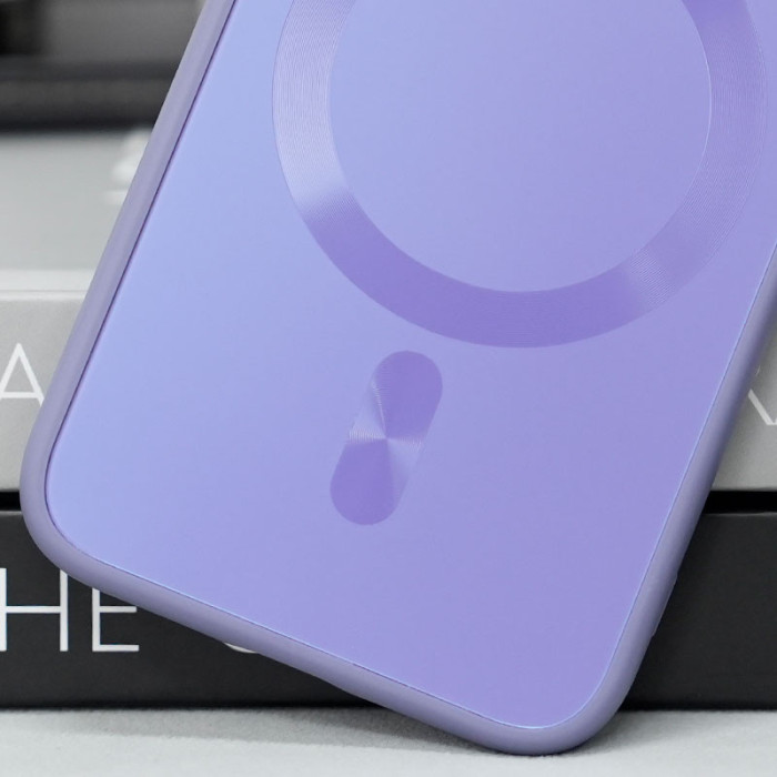 Чохол TPU+Glass Sapphire Midnight with MagSafe для Apple iPhone 15 Plus Бузковий/Dasheen