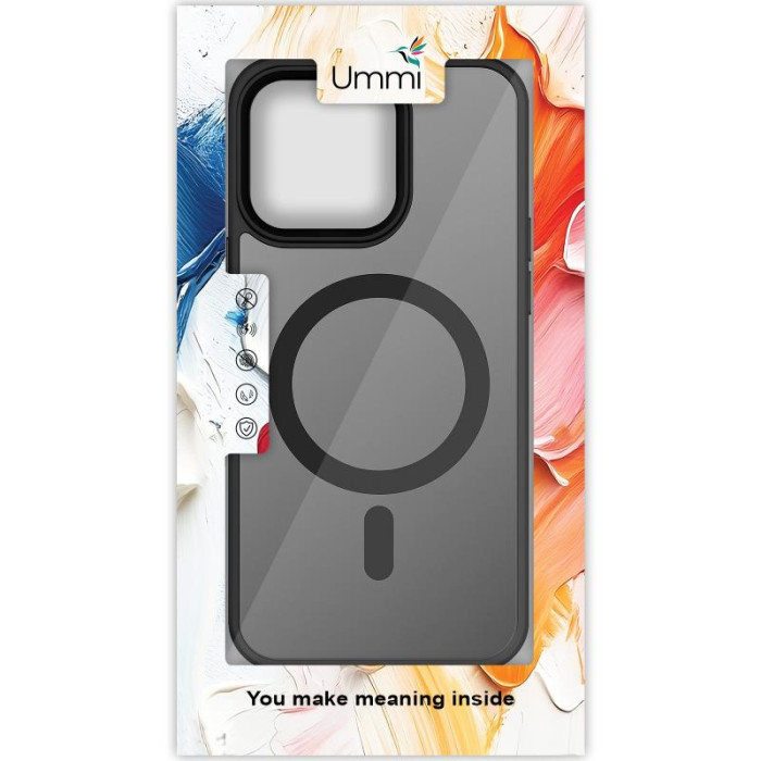 Чохол Ummi Colorful with MagSafe для Apple iPhone 16 Pro (6.3') Чорний/Black