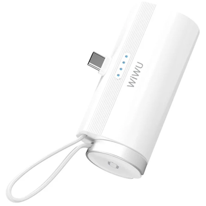 Портативное ЗУ Power Bank WIWU W026 2 in 1 Type-C с беспроводным зарядным устройством For Apple Watch 15W 5000 mAh
