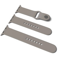 Силіконовий ремінець для Apple Watch Sport Band 38/40/41/42mm(ser.10) (S/M & M/L) 3pcs Сірий/Lavender  (ITS-L-00000032192_10)
