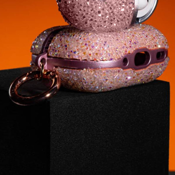 TPU чохол Bling World Rock Diamond для навушників AirPods Pro/Airpods Pro 2 Рожевий  (ITS-L-00000057527_2)