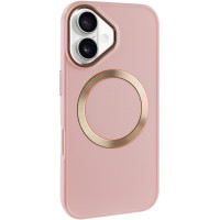TPU чохол Bonbon Metal Style with MagSafe для Apple iPhone 16  Рожевий/Light Pink  (ITS-L-00000074337_7)