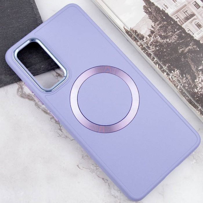 TPU чохол Bonbon Metal Style with MagSafe для Samsung Galaxy S24+ Бузковий/Dasheen  (ITS-L-00000068648_10)