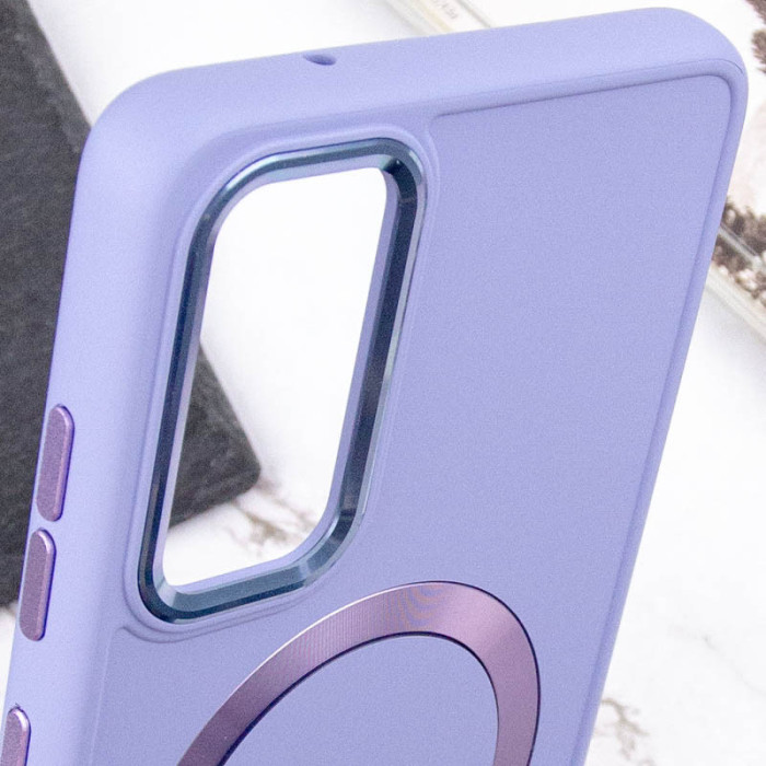 TPU чохол Bonbon Metal Style with MagSafe для Samsung Galaxy S24+ Бузковий/Dasheen  (ITS-L-00000068648_10)