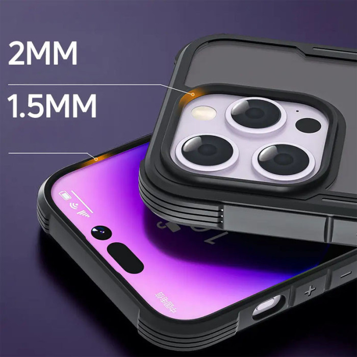 TPU+PC чохол Defense Matte для Apple iPhone 15 Pro Max Чорний  (ITS-L-00000066422_1)