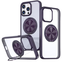 TPU+PC чохол Metal Ring with MagSafe для Apple iPhone 15 Pro Max Темно-фіолетовий  (ITS-L-00000073477_4)