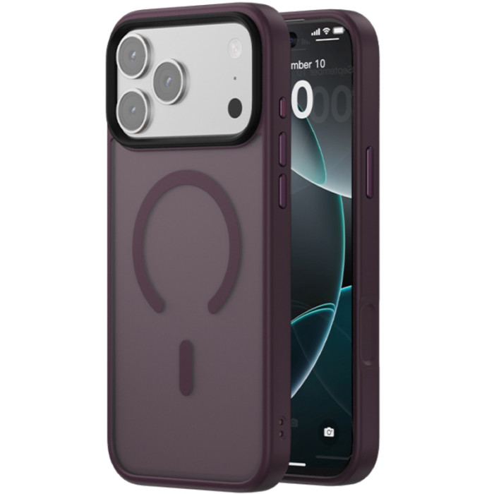 TPU+PC чохол Blueo Skin Friendly Frosted з Magnetic Fit для Apple iPhone 17 Pro/18 Pro (6.3') Бордовий/Deep Cherry