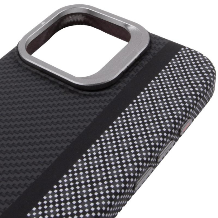 TPU чохол Pixel Craft with MagSafe для Apple iPhone 17 (6.3') Carbon Line